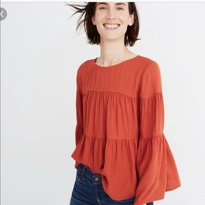 Madewell tiered button back shirt